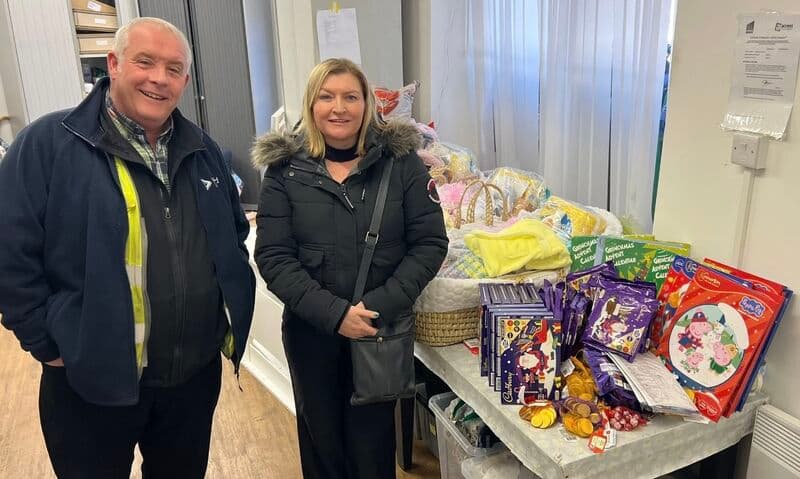 Baby Kind supplies handover, BREE Construction delivery team