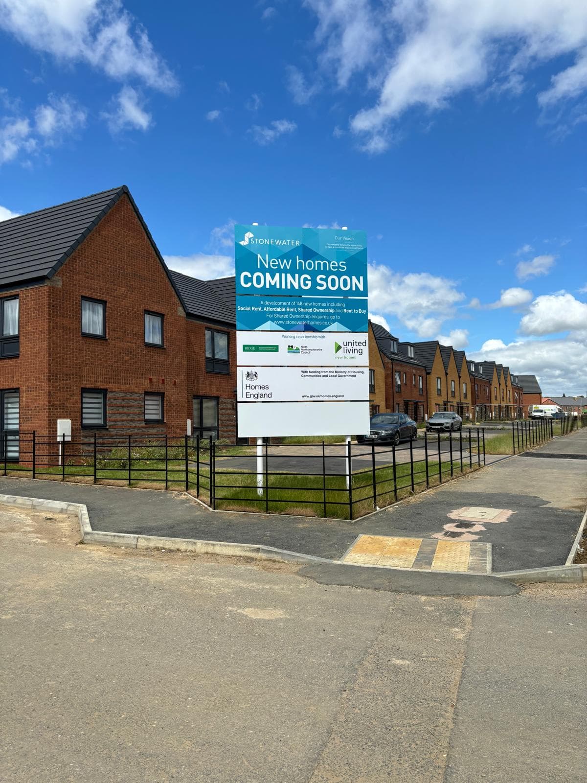 Glenvale Park, Wellingborough: site progress photo of the Stonewater affordable scheme during delivery by BREE Construction