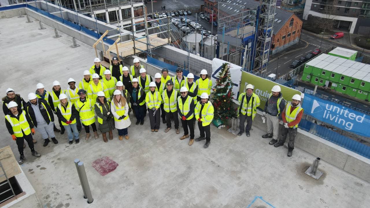 Topping-out ceremony, Leeds