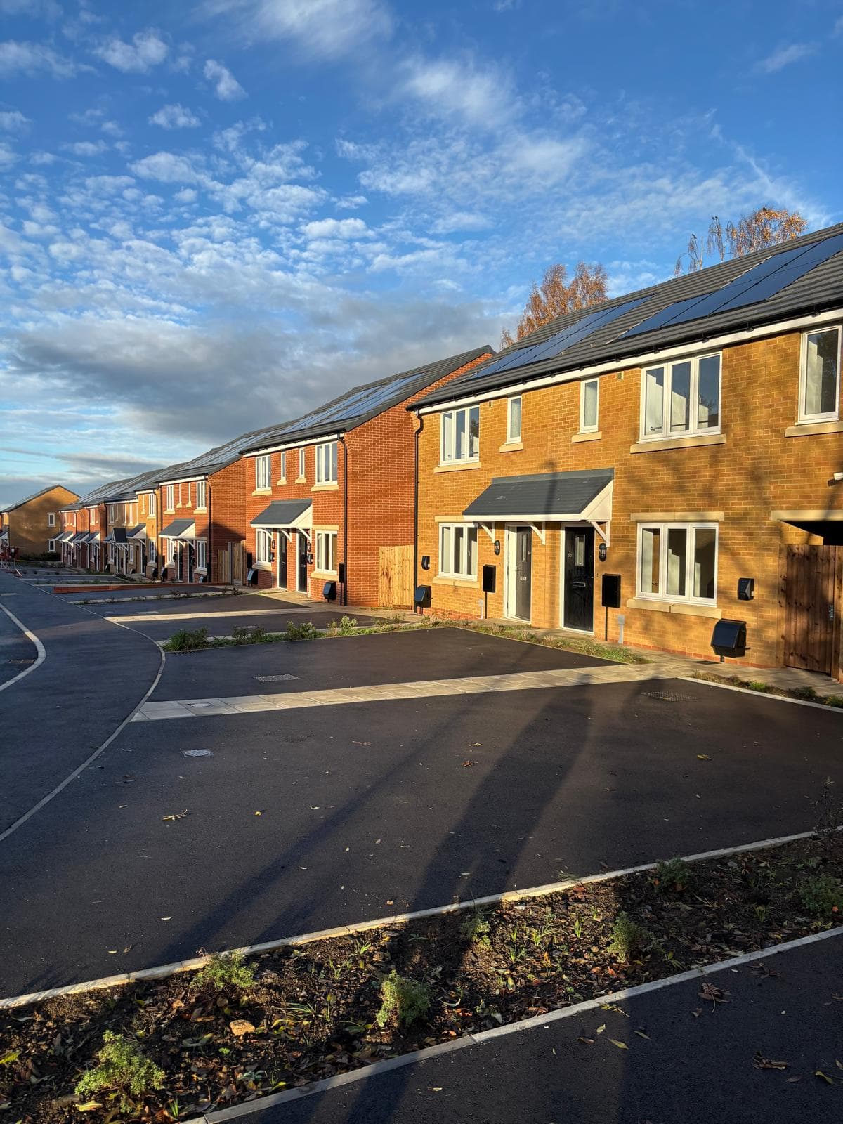 Central Avenue, Northampton: in-progress view of the Futures Housing Group affordable new-build development