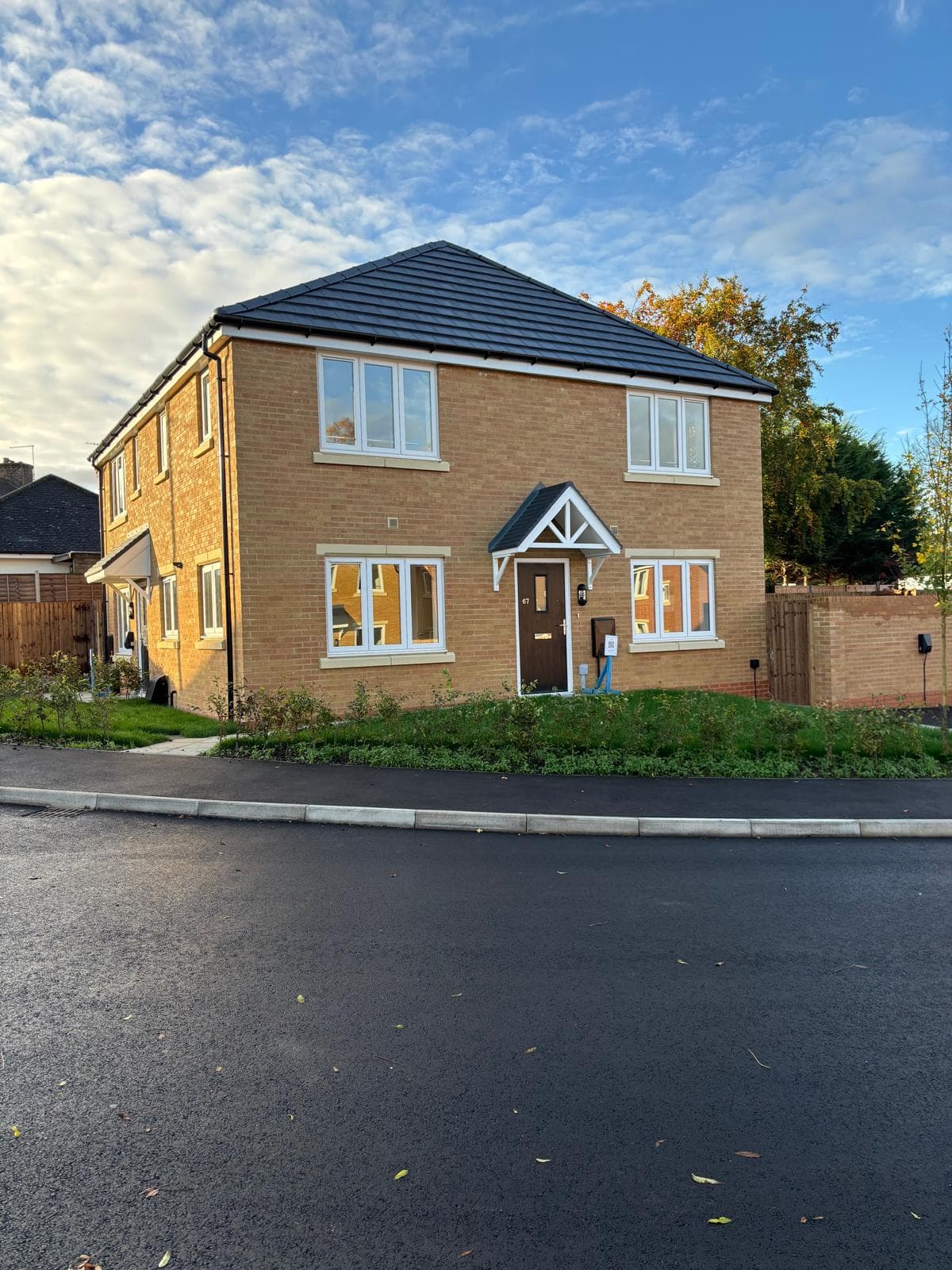 Central Avenue, Northampton: site progress photo of the Futures Housing affordable development, brickwork and ground-works phase