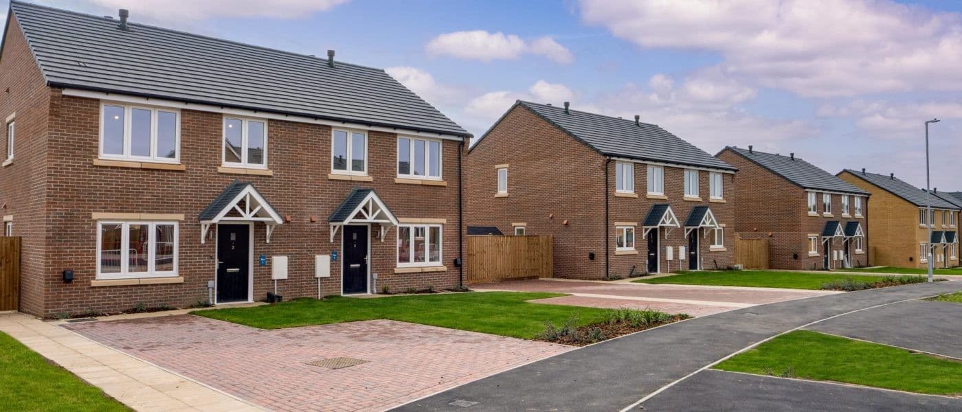 Sampson Green, Ipswich: 88-home brownfield affordable scheme for Legal & General Affordable Homes, completed external view